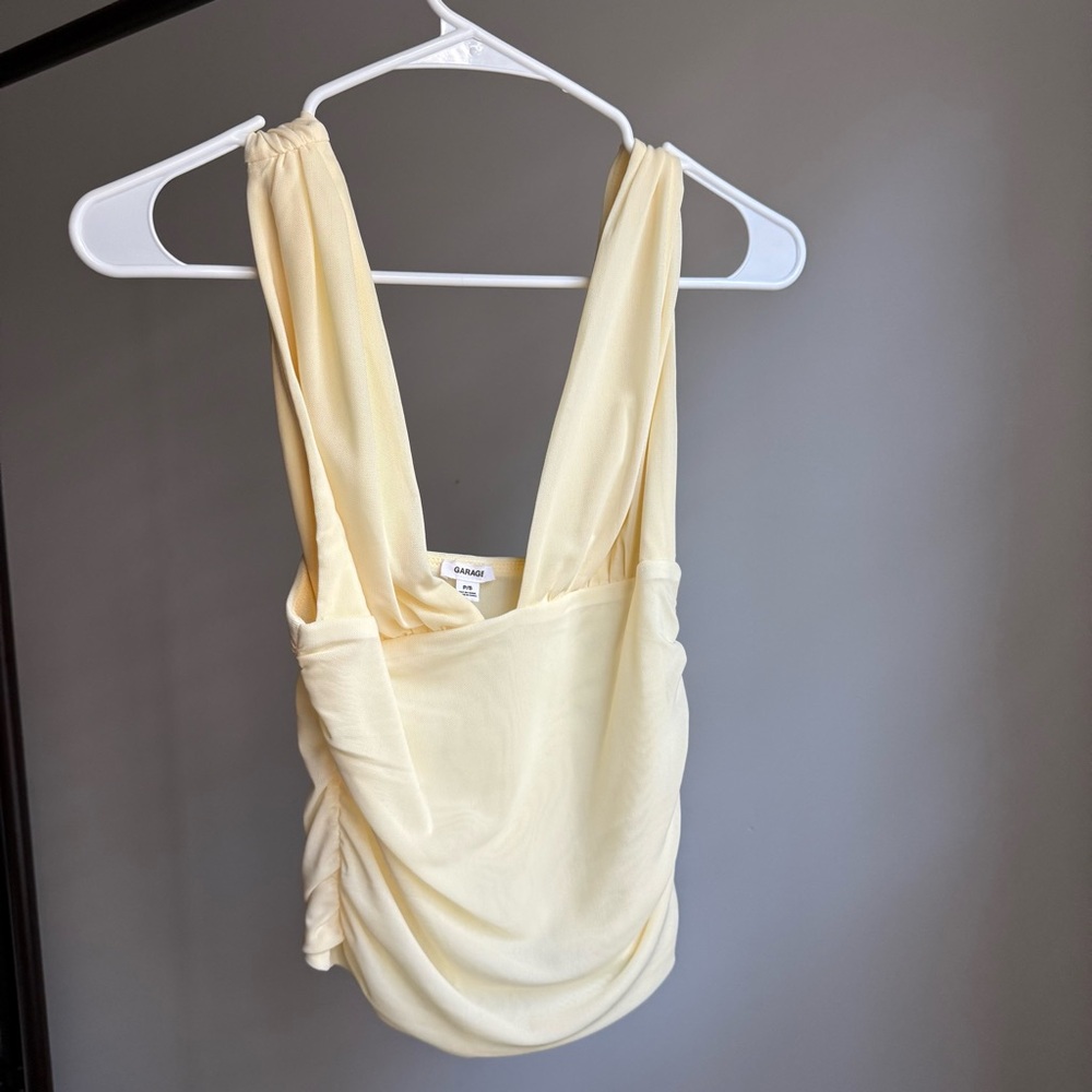 Baby yellow crop top from Garage